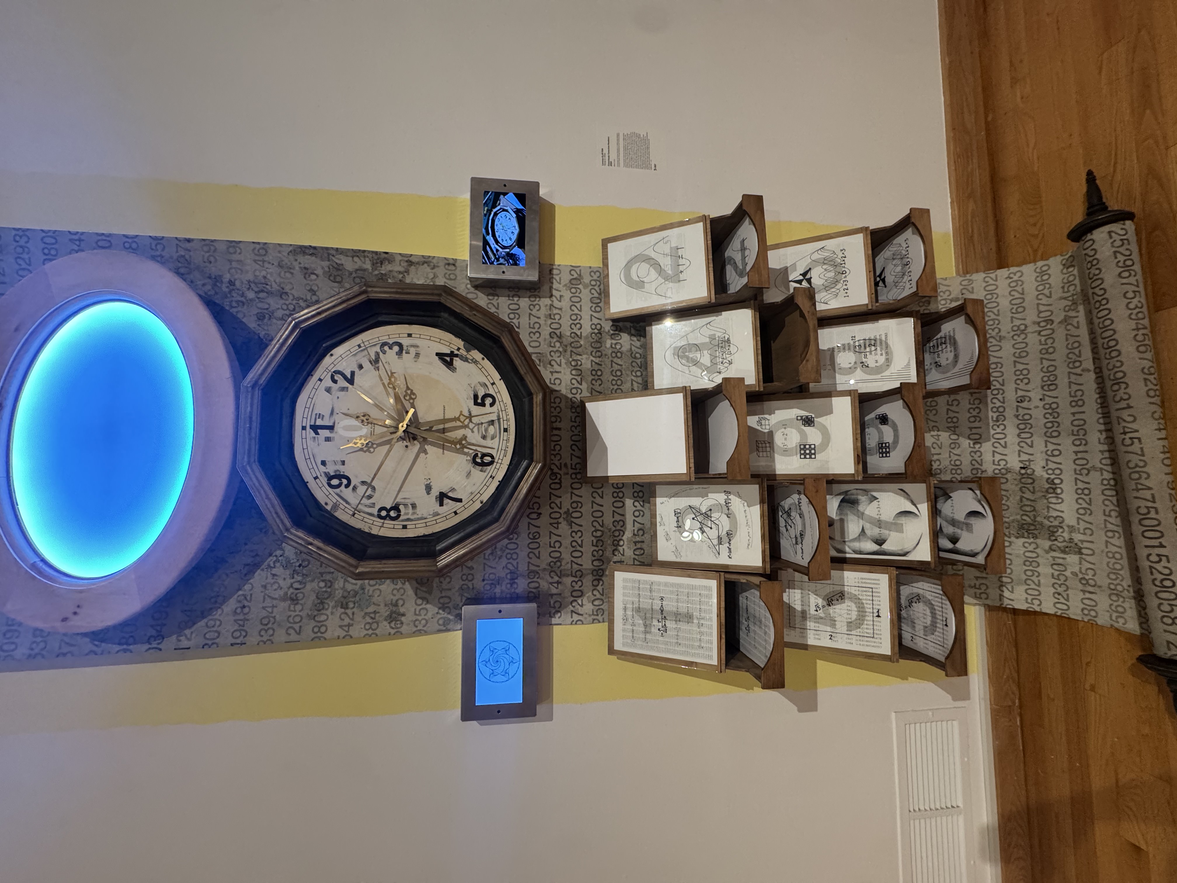 Zimmerli clock installation, view 1